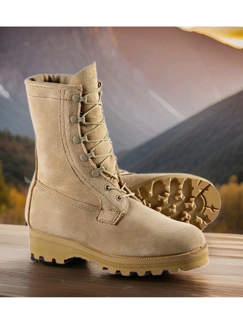 Wellco ICW Gore-Tex GTX Dessert Tan Cold Wet Weather Combat Boots Mens 9 Wide